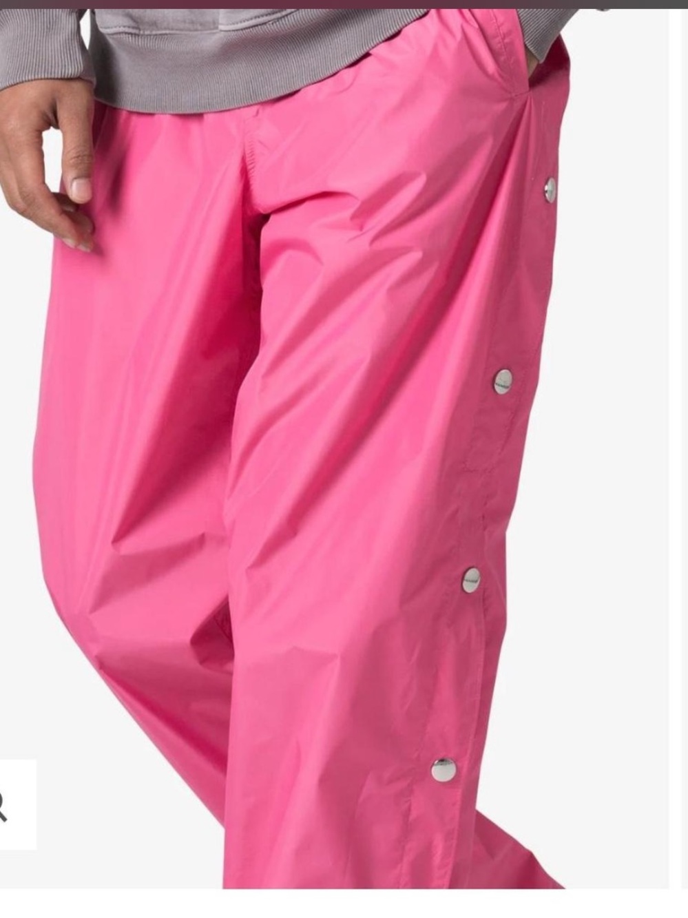 Mnml Nylon Snap Pink Track Pants